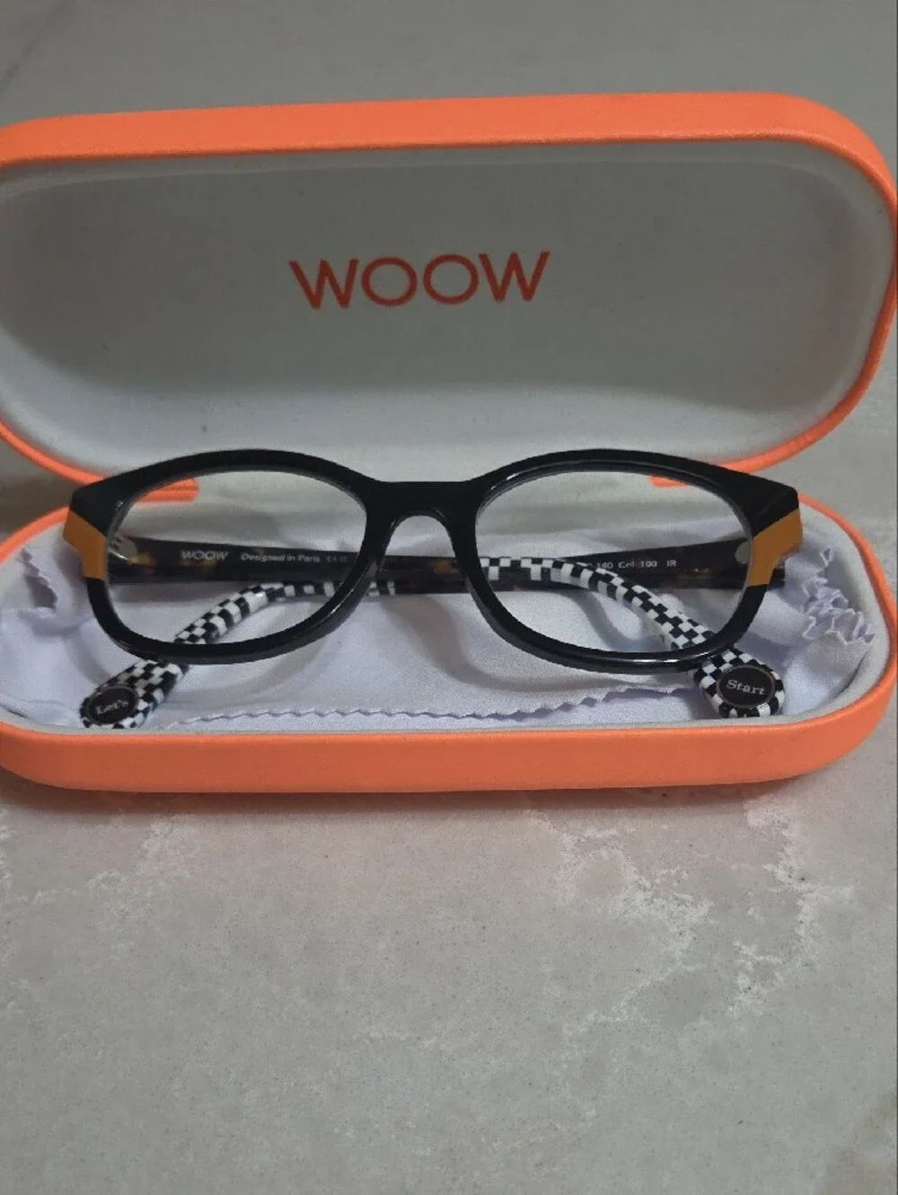 Women's WooW Black & Orange Fashion Eyeglasses